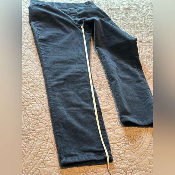 Navy Denim & Co. Regular Soft Stretch Velvet Straight Leg Pant - Picture 6 of 9